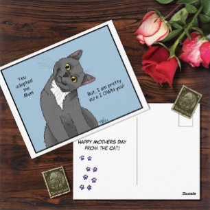 Cat Mum Adoption Postkarte