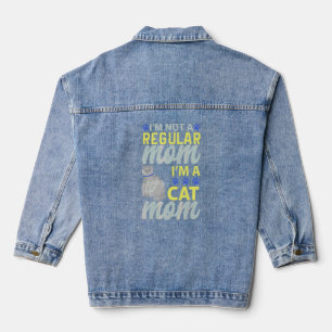 Cat Mum Cat Mama Cat Cat Holding Outfit Jeansjacke