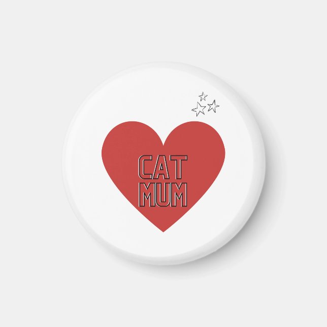 Cat Mum Kühlschrankmagnet Magnet (Vorne)