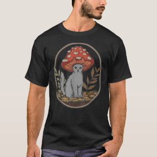 Cat Mushroom Hat T-Shirt