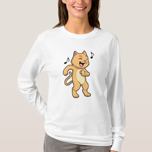 Cat Music Dance T-Shirt (Vorderseite)