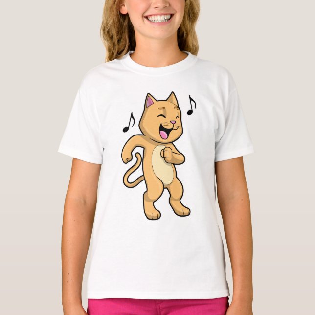 Cat Music Dance T-Shirt (Vorderseite)