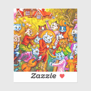 Cat Musical Band Aufkleber