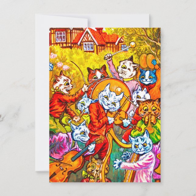 Cat Musical Band Einladung (Vorderseite)