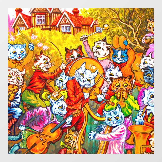Cat Musical Band Fensteraufkleber (Blatt)