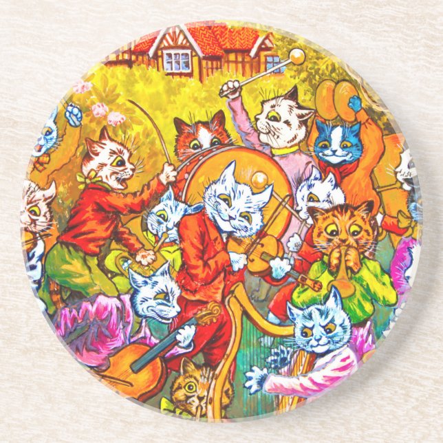 Cat Musical Band Getränkeuntersetzer (Vorne)