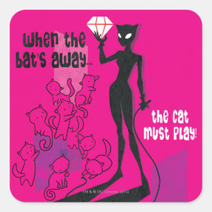 Cat Must Play Quadratischer Aufkleber