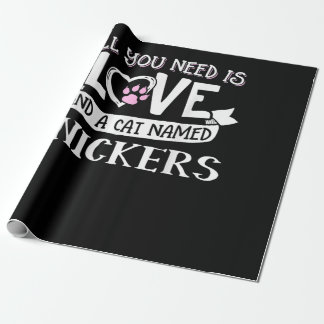 Cat Name Snickers Lovers | Alles was Sie brauchen Geschenkpapier