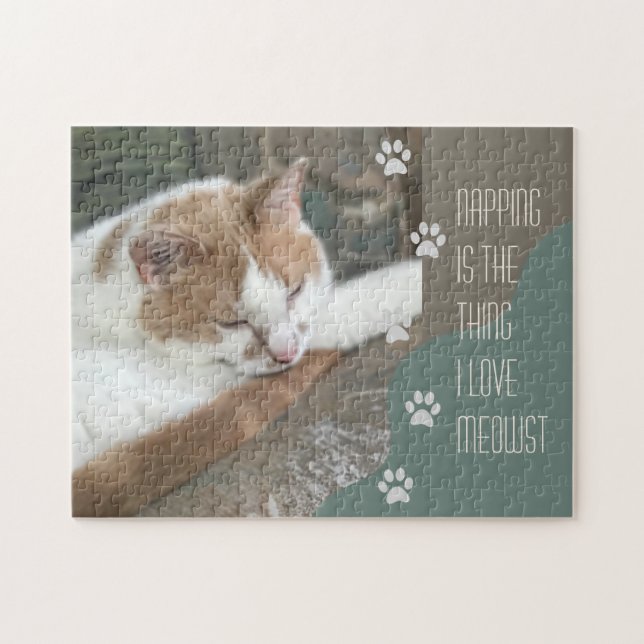 Cat Napping ist das, was ich Liebe meine Puzzle (Horizontal)
