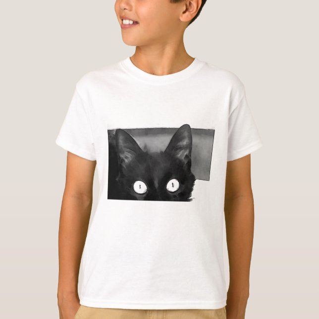 Cat-Neugier T-Shirt (Vorderseite)