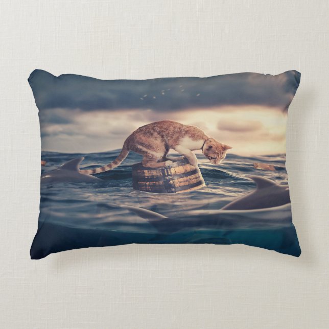 Cat Nickerchen Dream oder Nightmare Dekokissen (Vorderseite)