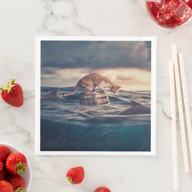 Cat Nickerchen Dream oder Nightmare Serviette (Beispiel)