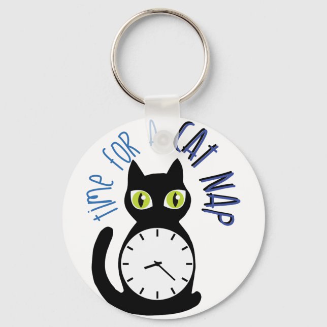 Cat Nickerchen Schlüsselanhänger (Vorderseite)