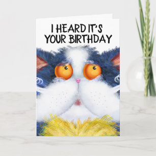 CAT NIEDLICH CAT KUNST FUNNY BIRTHDAY GREETING CAR KARTE