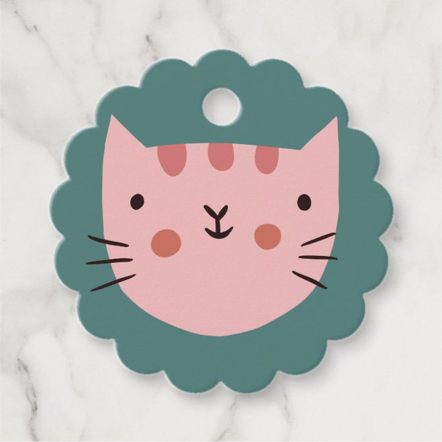 Cat Niedlich Gift Geschenkanhänger (Vorderseite)