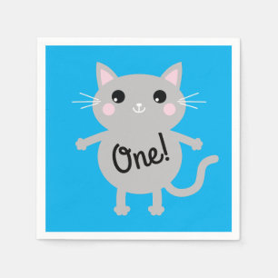 Cat Niedlich Kitty Kid's Geburtstagsparty Thema Serviette