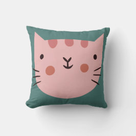 Cat Niedlich Pinky Kinderzimmer Baby Room Throw Ki Kissen