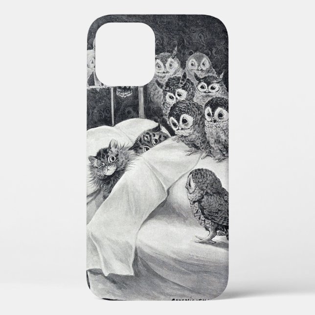 Cat Nightmare Owl Bird, Louis Wain Case-Mate iPhone Hülle (Rückseite)
