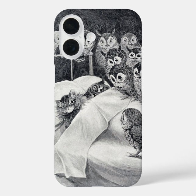Cat Nightmare Owl Bird, Louis Wain Case-Mate iPhone Hülle (Rückseite)