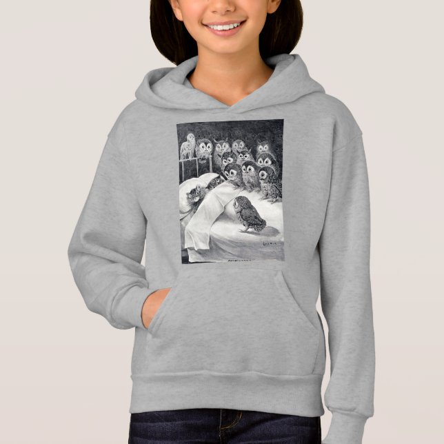 Cat Nightmare Owl Bird, Louis Wain Hoodie (Vorderseite)