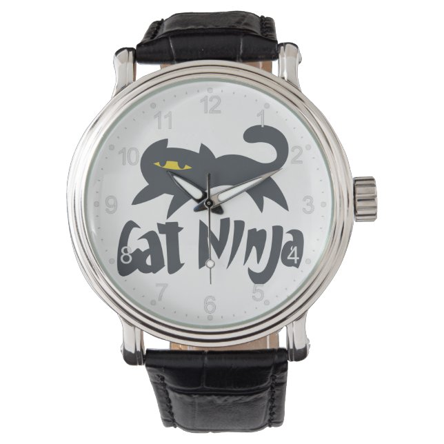 Cat ninja - Farbe auswählen Armbanduhr (Vorderseite)