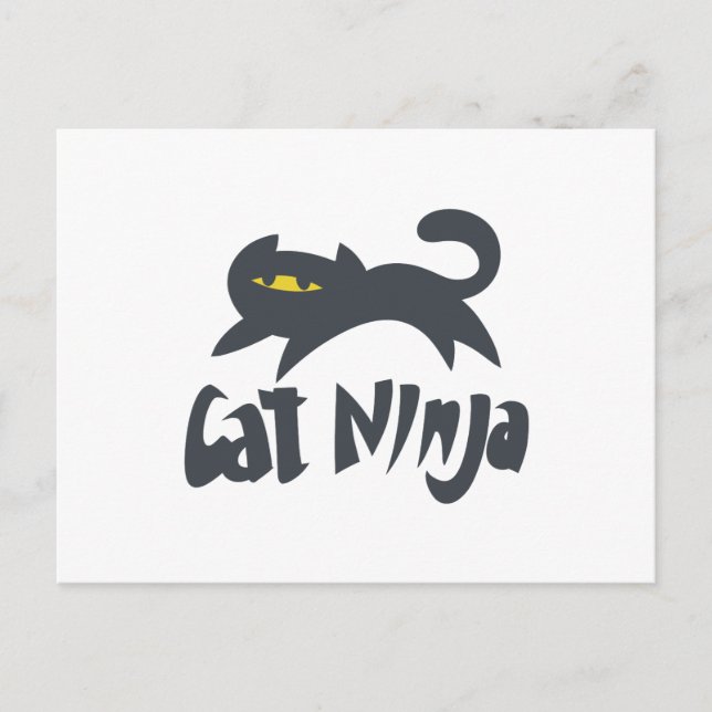 Cat ninja - Farbe auswählen Postkarte (Vorderseite)