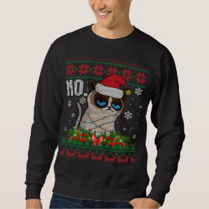 Cat No Grumpy Xmas Katzen Kein hässlicher Weihnach Sweatshirt