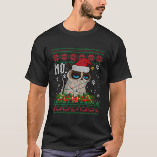 Cat No Grumpy Xmas Katzen Kein hässlicher Weihnach T-Shirt