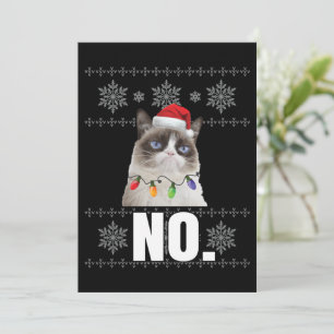 Cat No Grumpy Xmas Katzen Keine hässlichen Weihnac Einladung