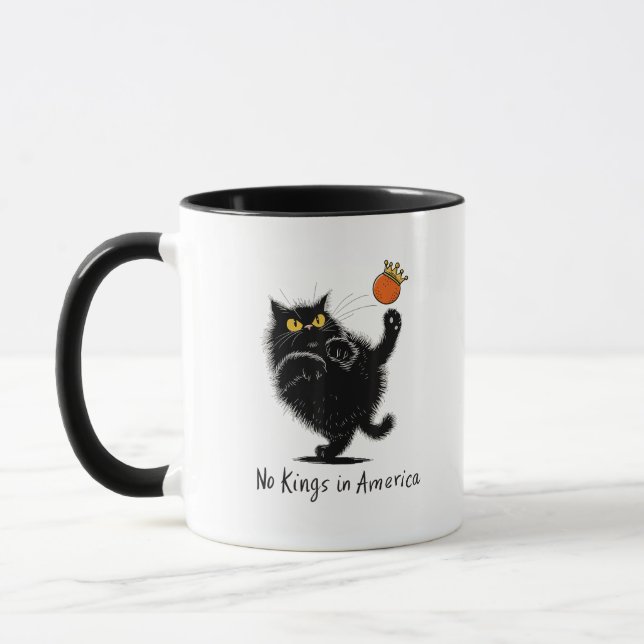 Cat No Kings In America We The People Political Tasse (Links)