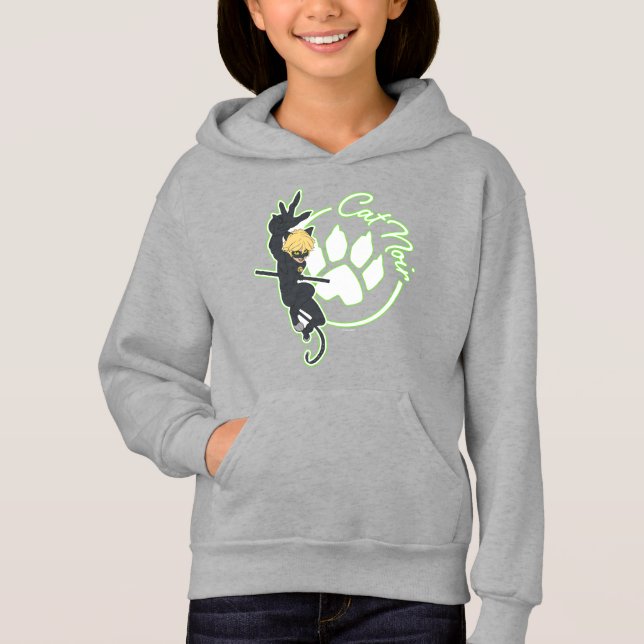 Cat Noir Abzeichen Hoodie (Vorderseite)