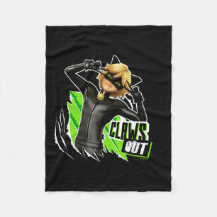 Cat Noir Claws Out Graphic Fleecedecke