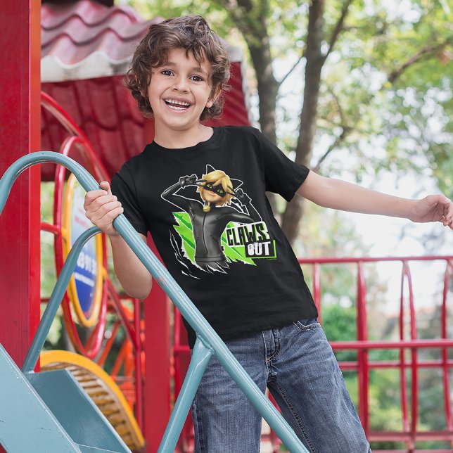 Cat Noir | Claws Out Graphic T-Shirt (Kid wearing t-shirt)