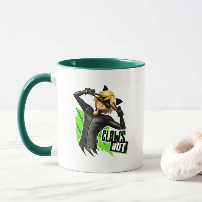 Cat Noir | Claws Out Graphic Tasse (Mit Donut)