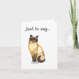 Cat Notecard - Nur um zu sagen.. Karte