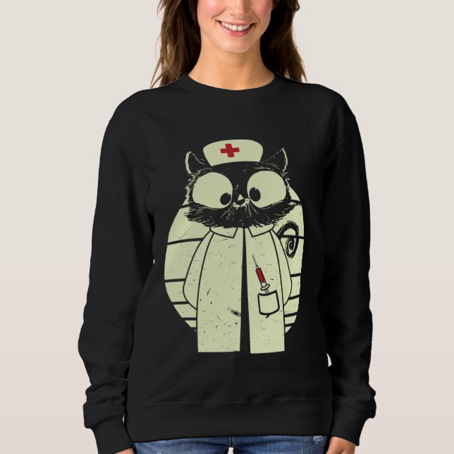 Cat Nurse Cat Caregiver Disguise Sweatshirt (Vorderseite)