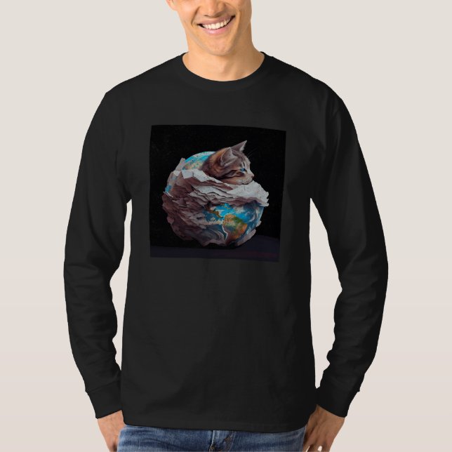 Cat Nursing Planet T-Shirt (Vorderseite)