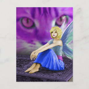 Cat Obsts Fairy Postkarte