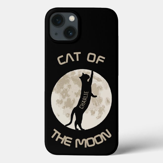 Cat Of The Moon Personalize name Case-Mate iPhone Hülle (Rückseite)