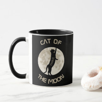 Cat Of The Moon Personalize name Tasse