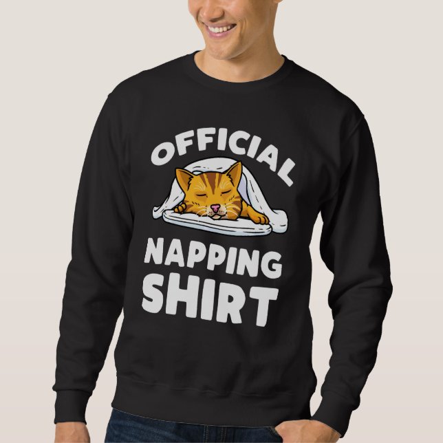 Cat Offiziell Sleeping Pajama Cat Napping Sweatshirt (Vorderseite)
