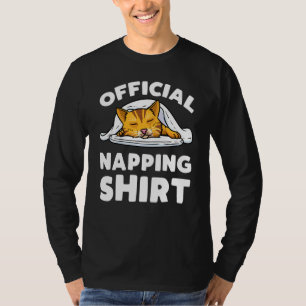 Cat Offiziell Sleeping Pajama Cat Napping T-Shirt