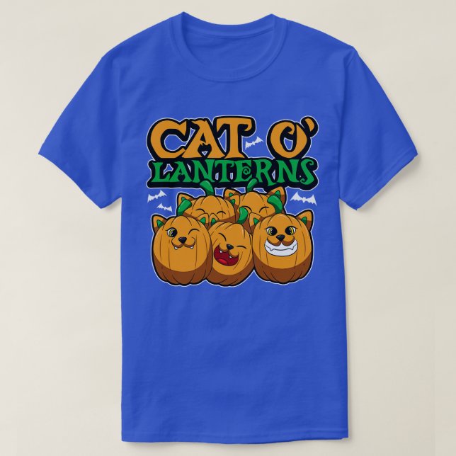 Cat OLanterns Kitten Pumpkins Feline Costume T-Shirt (Design vorne)