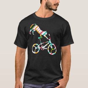 Cat on BMX bike Kitten Bike Radfahren Fahrrad T-Shirt