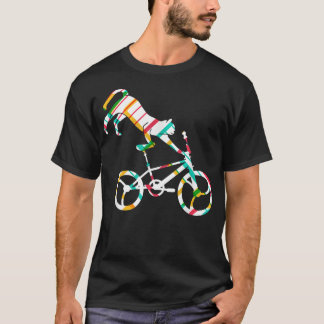 Cat on BMX Bike Kitten Lover Bike Bicycling Bicycl T-Shirt