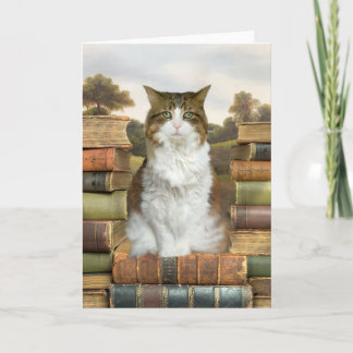 Cat on Books Karte