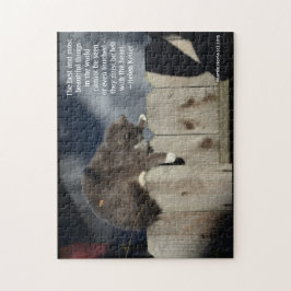 Cat on Fence #9 (Personalize Quote) Puzzle