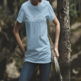 Cat One Line Drawing Art T-Shirt