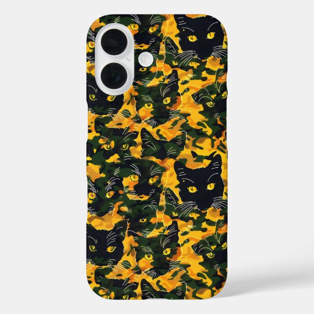 Cat Orange Pattern Case-Mate iPhone Hülle (Rückseite)