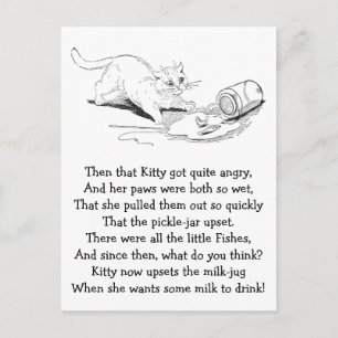 Cat Overlays Fish Jar Postkarte